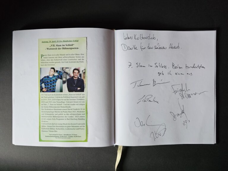 Slam im Schloß - 20. April 2024