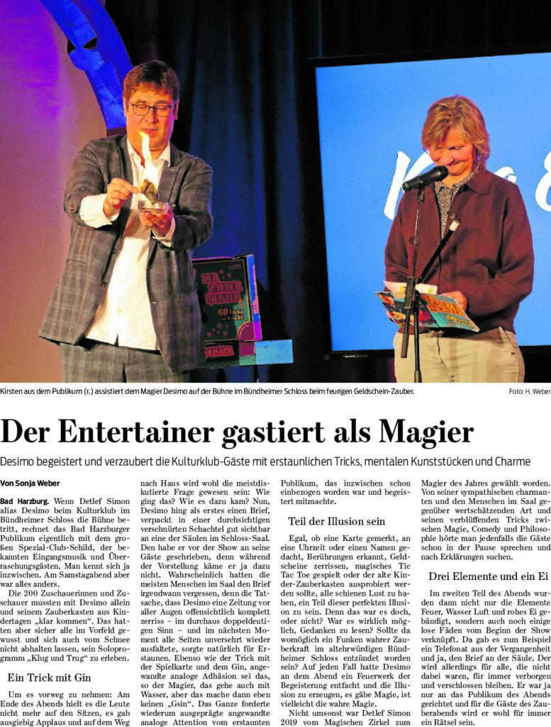 thumbnail of Desimo – Klug & Trug – Der Entertainer gastiert als Magier
