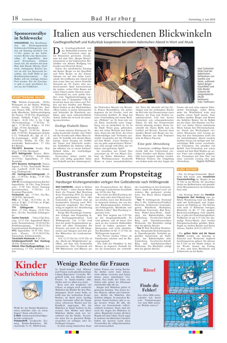 Duo Berger Reuter und Axel Gottschick