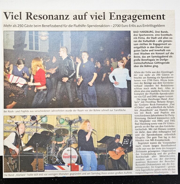 Fluthilfe-Spendenaktion