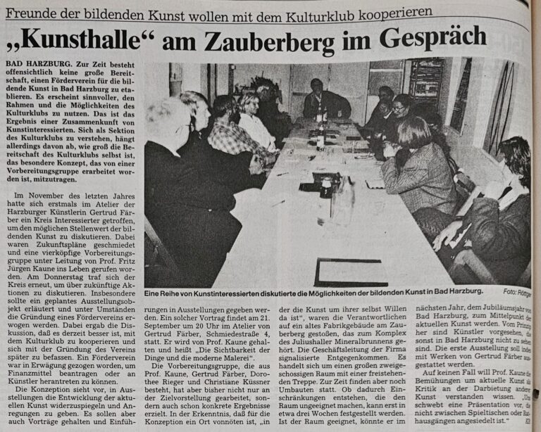 Kulturklub und der Kooperations-Plan