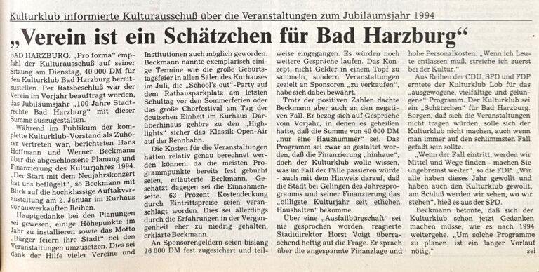 Kulturausschuss über den Kulturklub