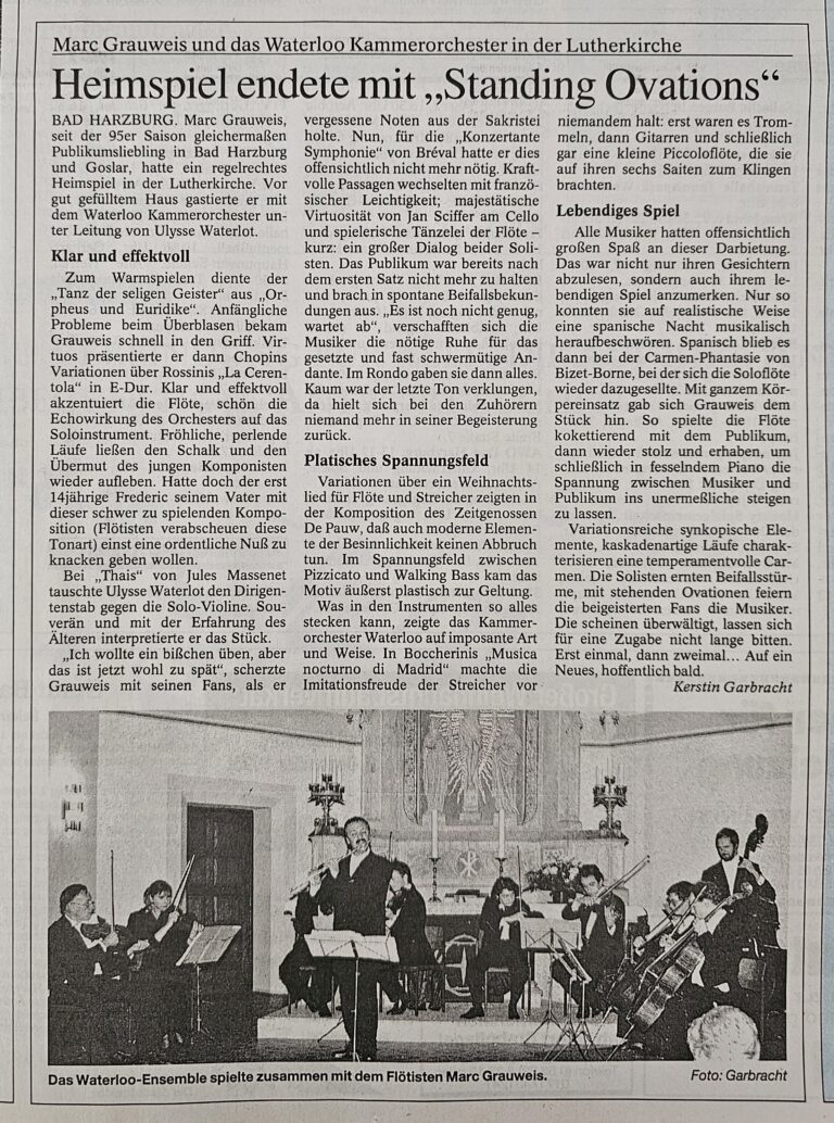 Waterloo Kammerorchester und Marc Grauwels